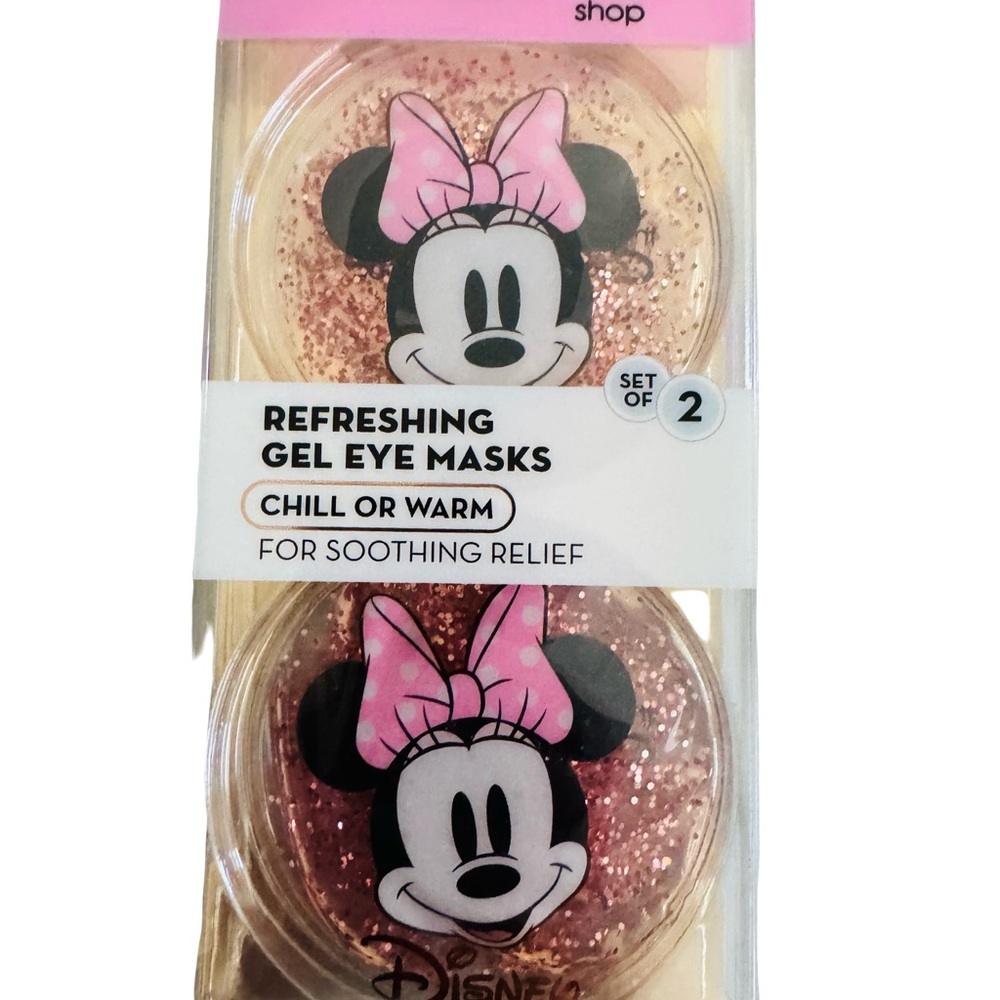 Disney Minnie Mouse Refreshing Gel Eye Masks - Pink and Black